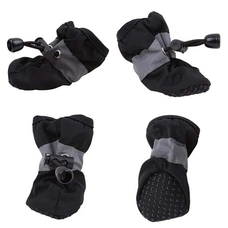 Petites bottes chaudes et imperméables pour pattes de chiots et chats – Lot de 4