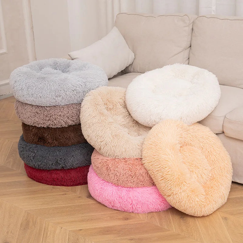 Panier rond en peluche 40 cm – Lit chaud et confortable pour chats et chiens
