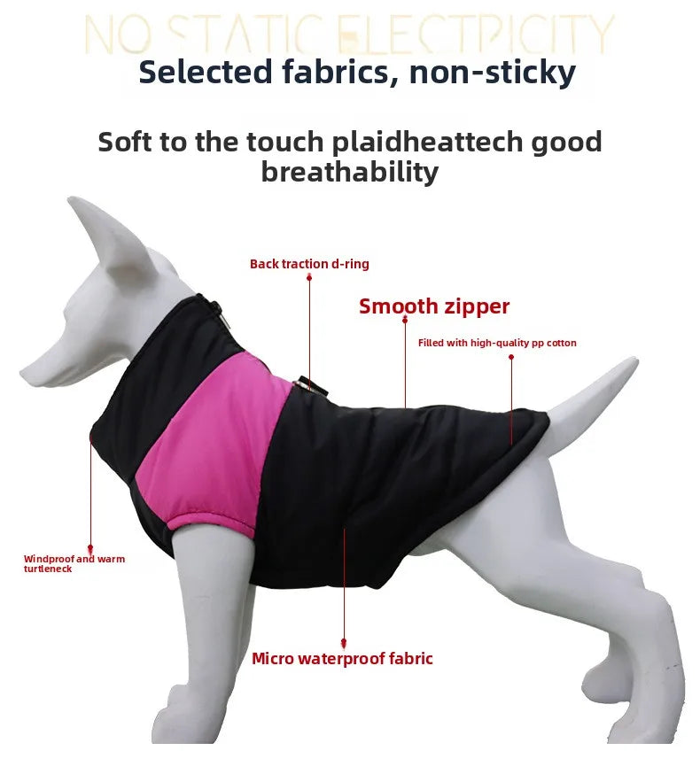 Manteau d’Hiver Imperméable et Chaud pour Chiens de Toutes Tailles