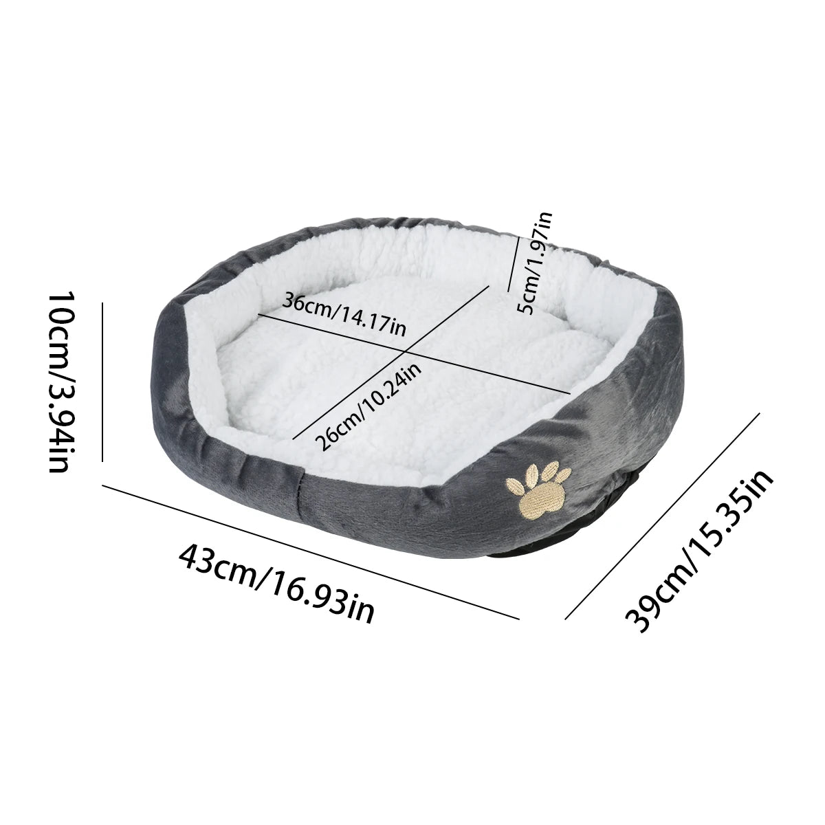 Lit pour animaux avec grotte intégrée – Confort premium pour petits chiens et chats