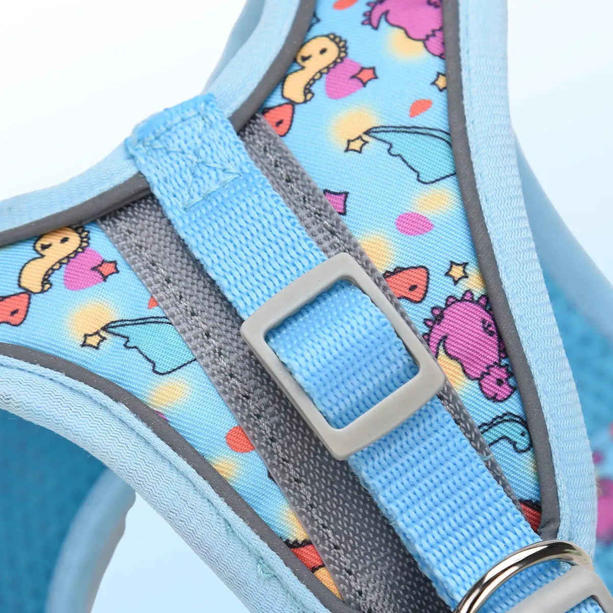 Kit harnais + leash 1,5 m pour chien/chat – Motifs fun, tissu doux, réfléchissant la nuit