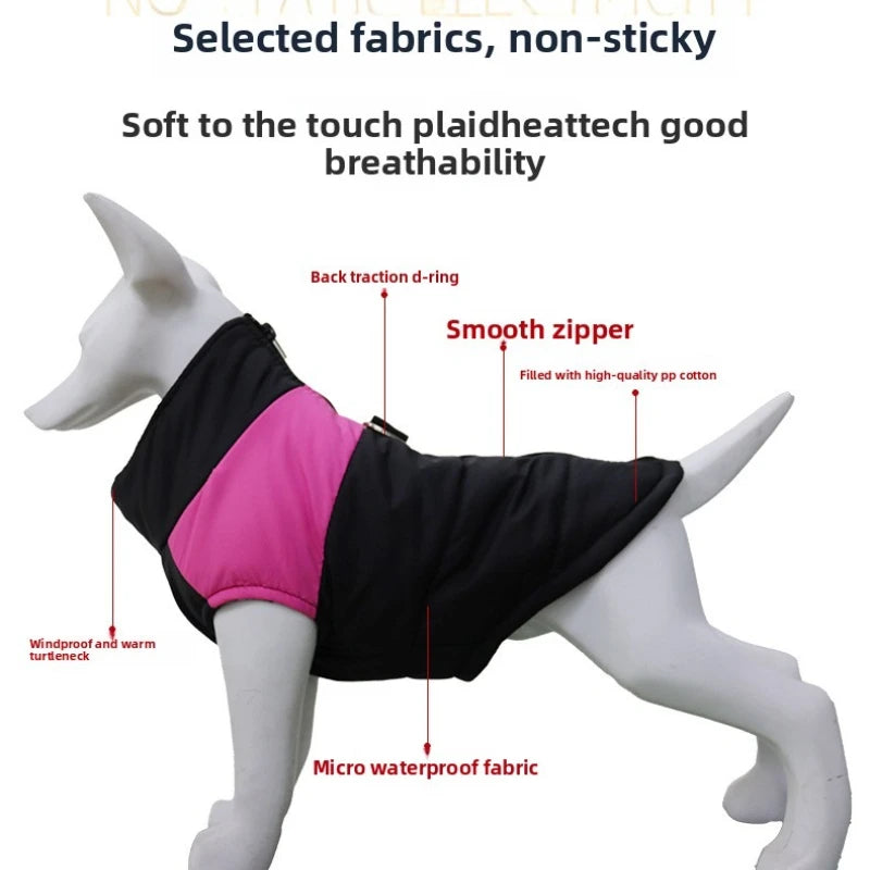 Manteau d’Hiver Imperméable et Chaud pour Chiens de Toutes Tailles