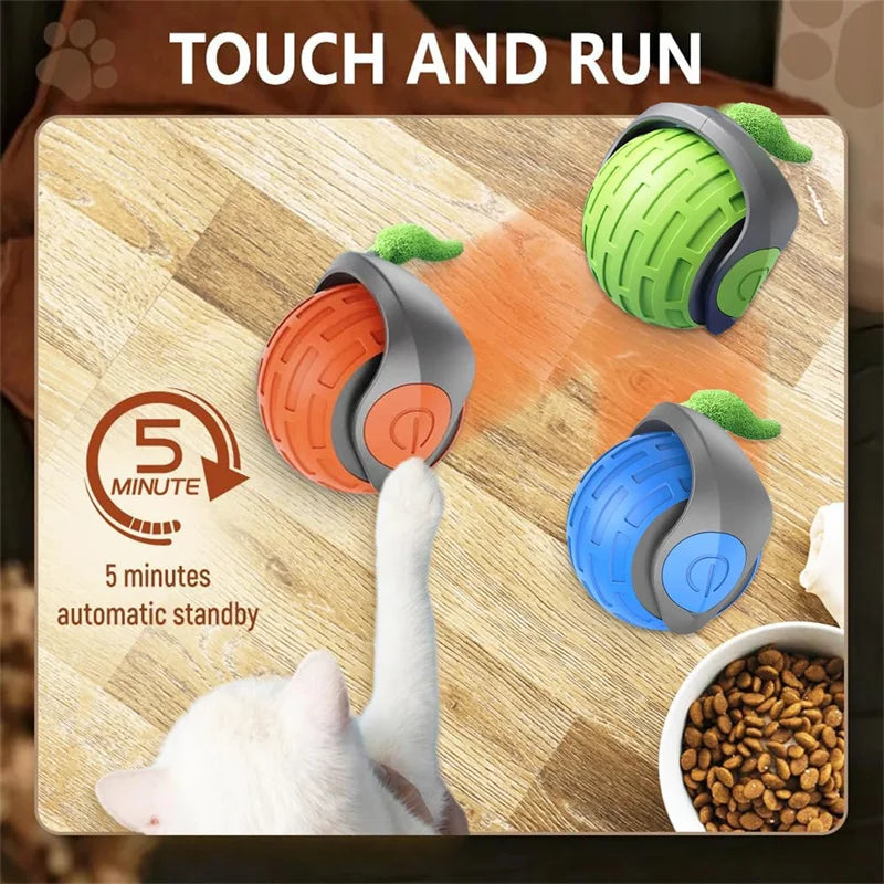 Balle de jeu intelligente pour chat – Roule, bondit et se recharge en USB