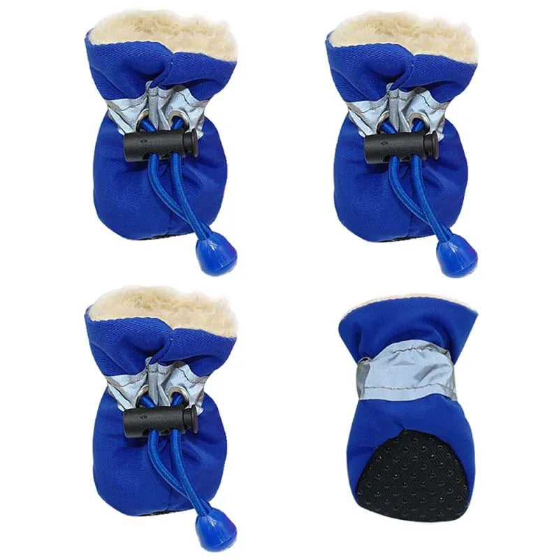 Petites bottes chaudes et imperméables pour pattes de chiots et chats – Lot de 4