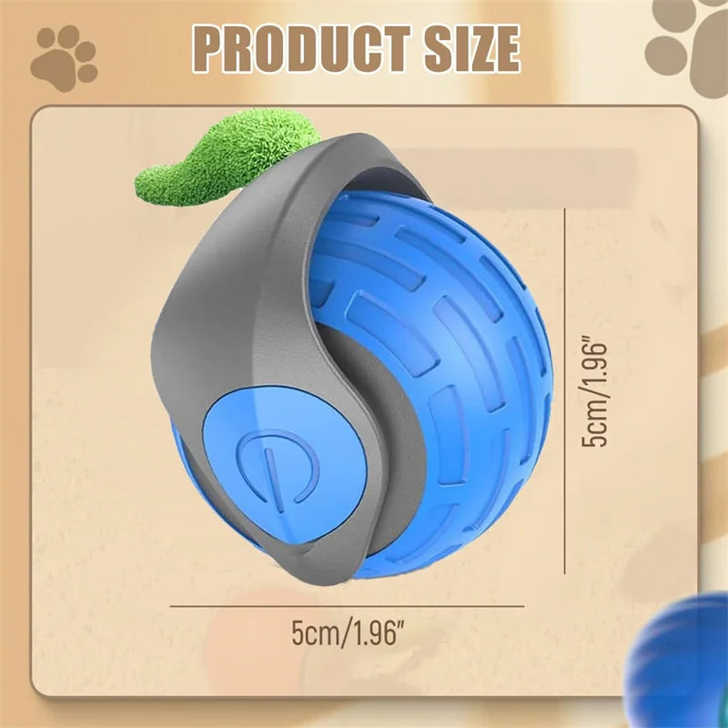 Balle de jeu intelligente pour chat – Roule, bondit et se recharge en USB