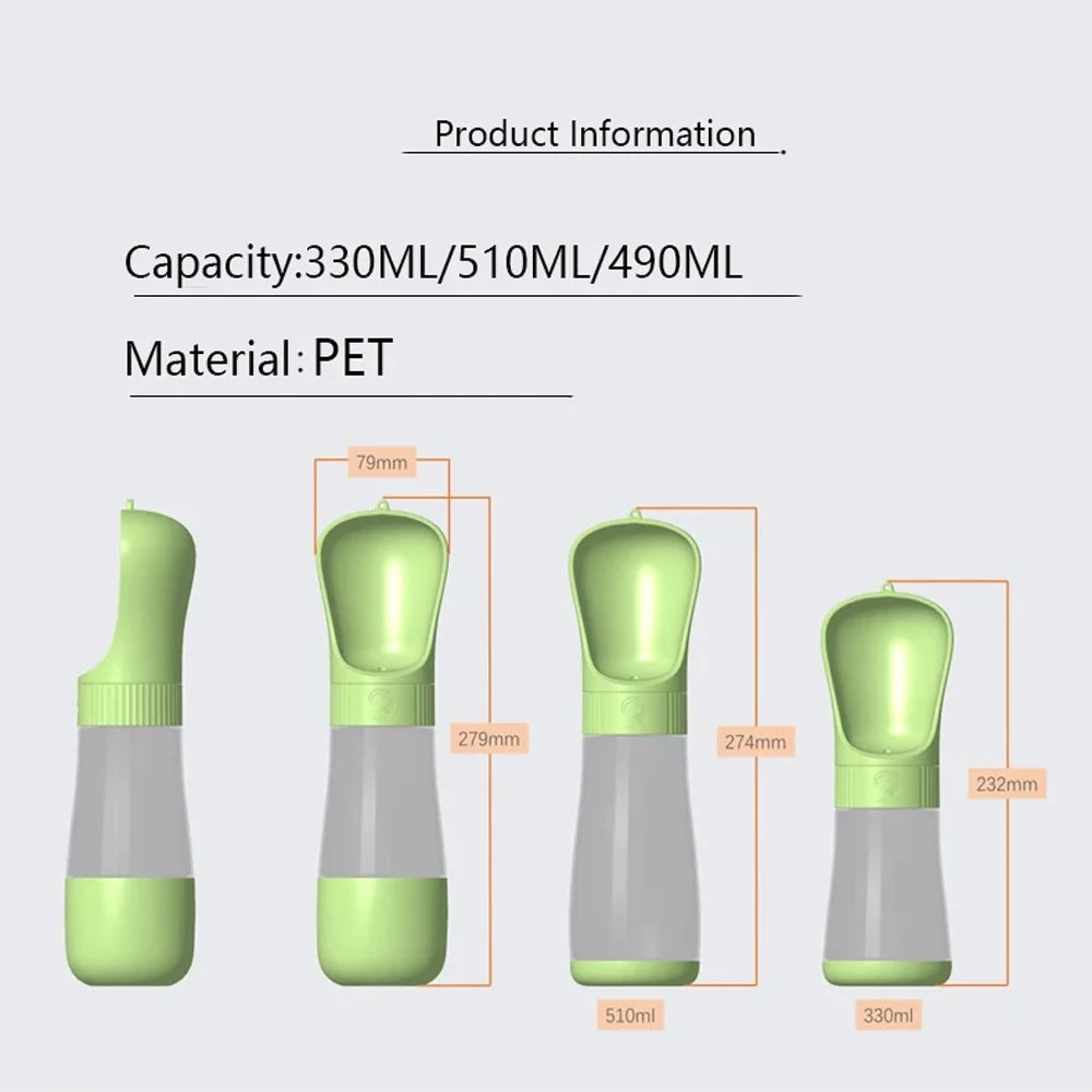 Gourde pour animaux de compagnie – Ouverture Twist, légère et idéale pour l’extérieur
