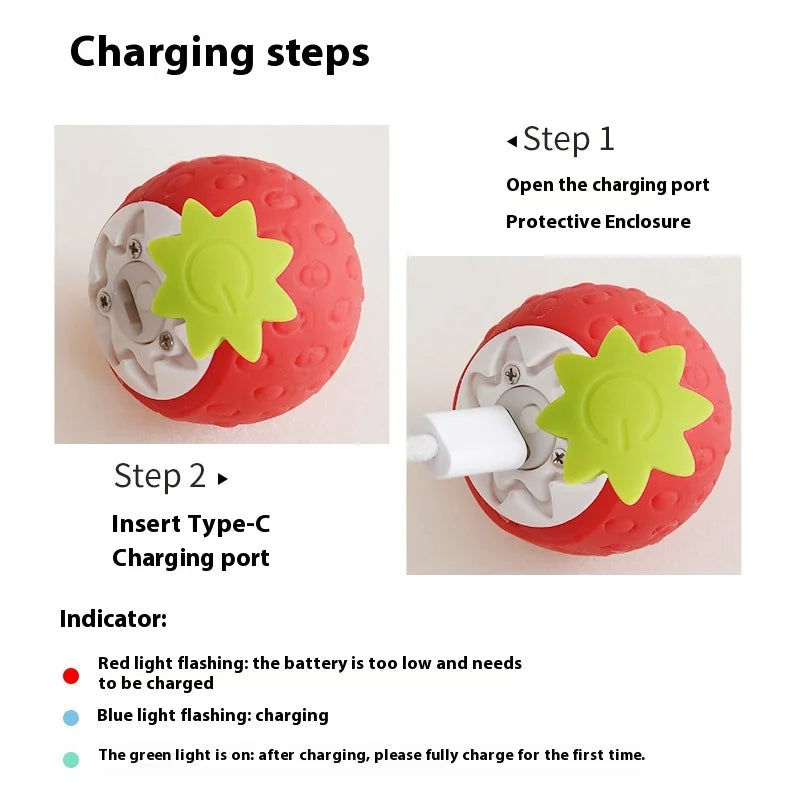 Balle de jeu intelligente pour chat – Roule, bondit et se recharge en USB