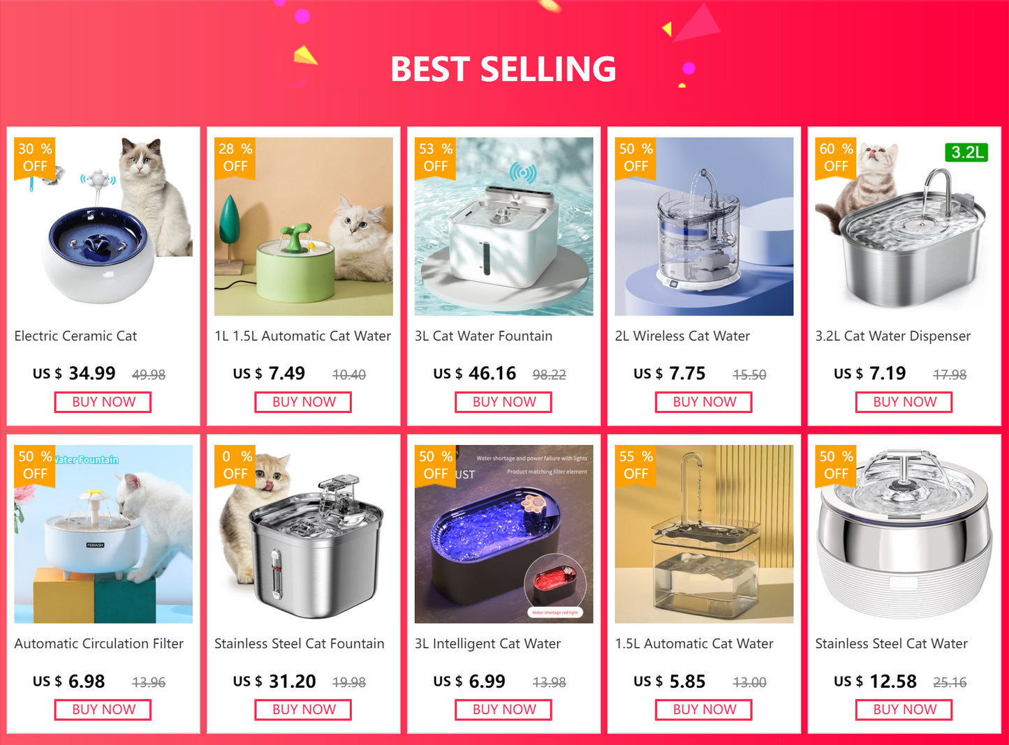 Distributeur d'eau pour chat 3.2L Robinet en acier inoxydable Fontaine d'eau pour animaux de compagnie Buveur d'eau automatique intelligent pour chats avec filtres Capteur de mouvement