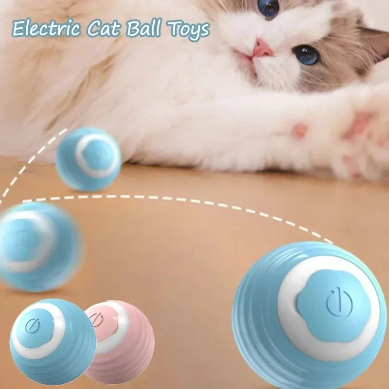 Balle de jeu intelligente pour chat – Roule, bondit et se recharge en USB