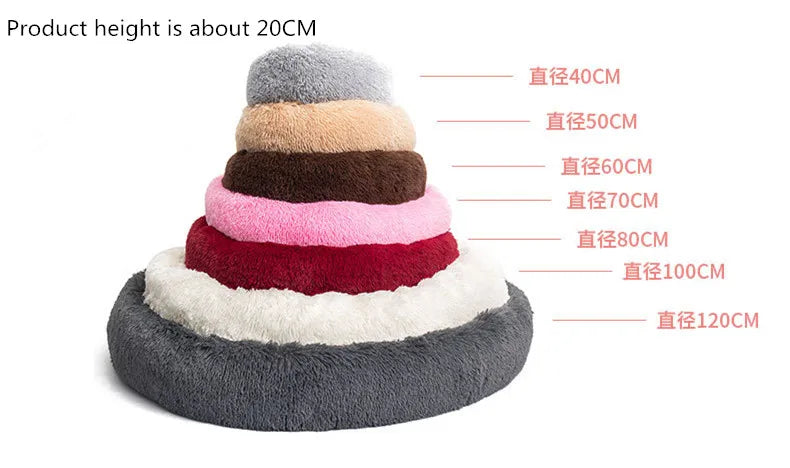 Panier rond en peluche 40 cm – Lit chaud et confortable pour chats et chiens