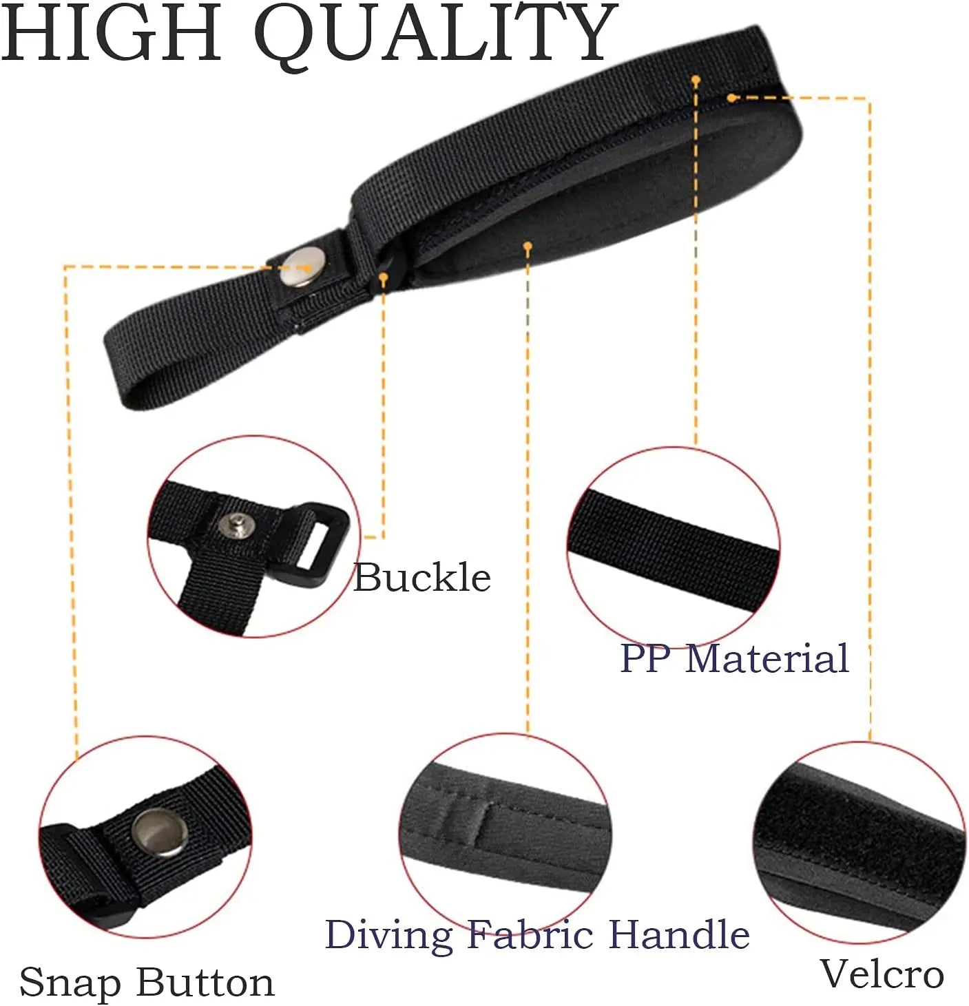 Sangle main/poignet pour laisse rétractable – Confort et sécurité