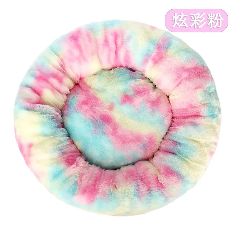 Panier rond en peluche 40 cm – Lit chaud et confortable pour chats et chiens