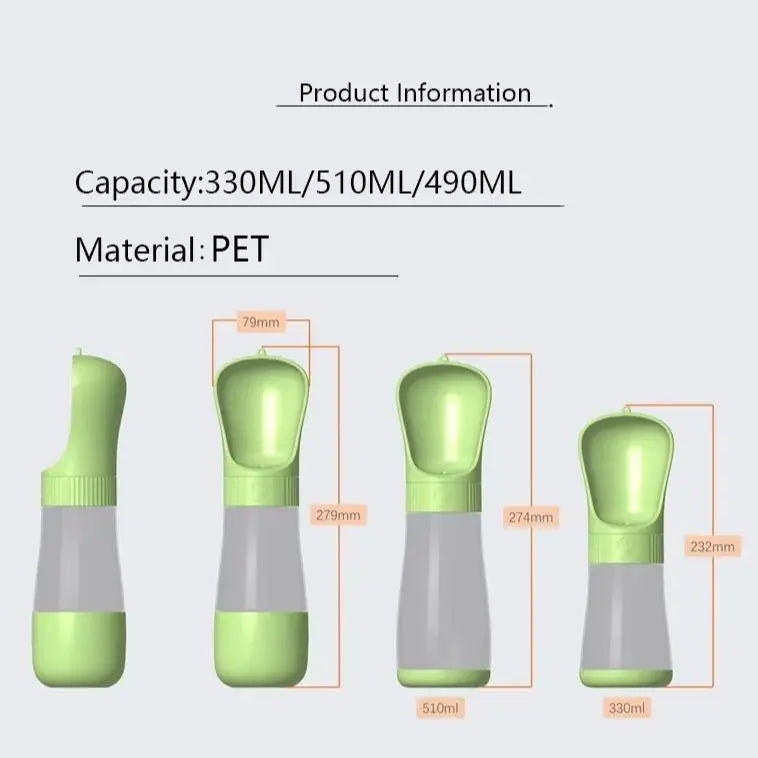 Gourde pour animaux de compagnie – Ouverture Twist, légère et idéale pour l’extérieur