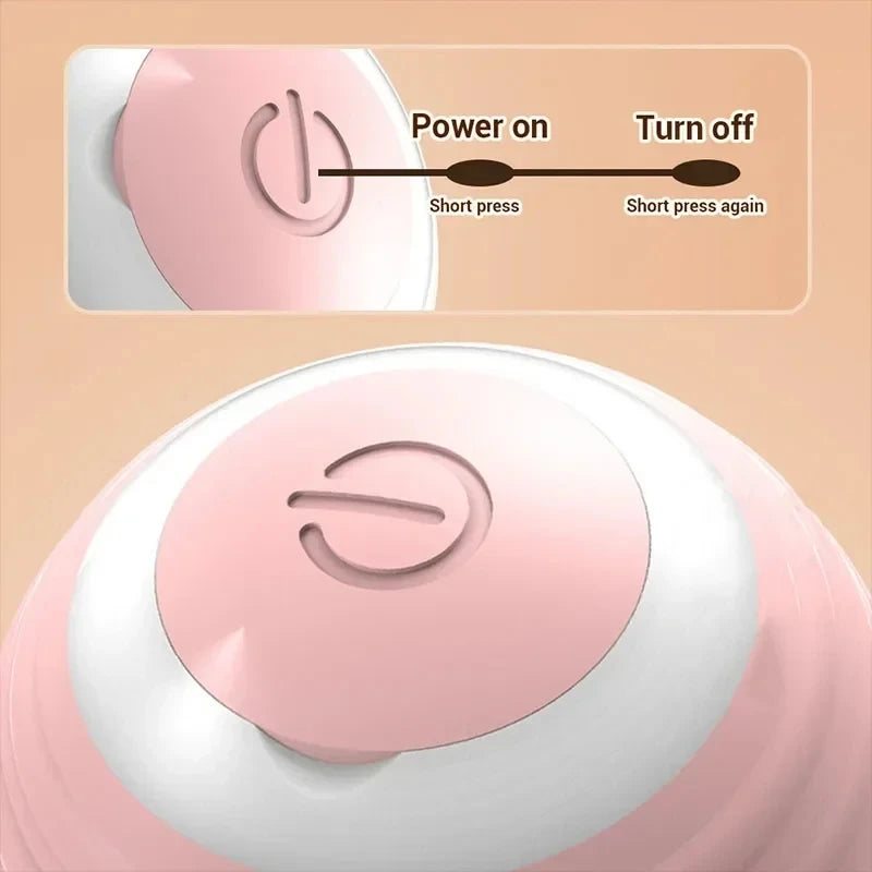 Balle de jeu intelligente pour chat – Roule, bondit et se recharge en USB