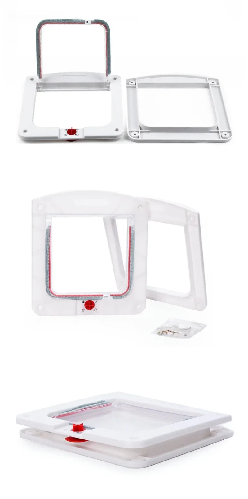 Chatière sécurisée pour animaux – Double ouverture, verrouillage 4 voies et protection météo