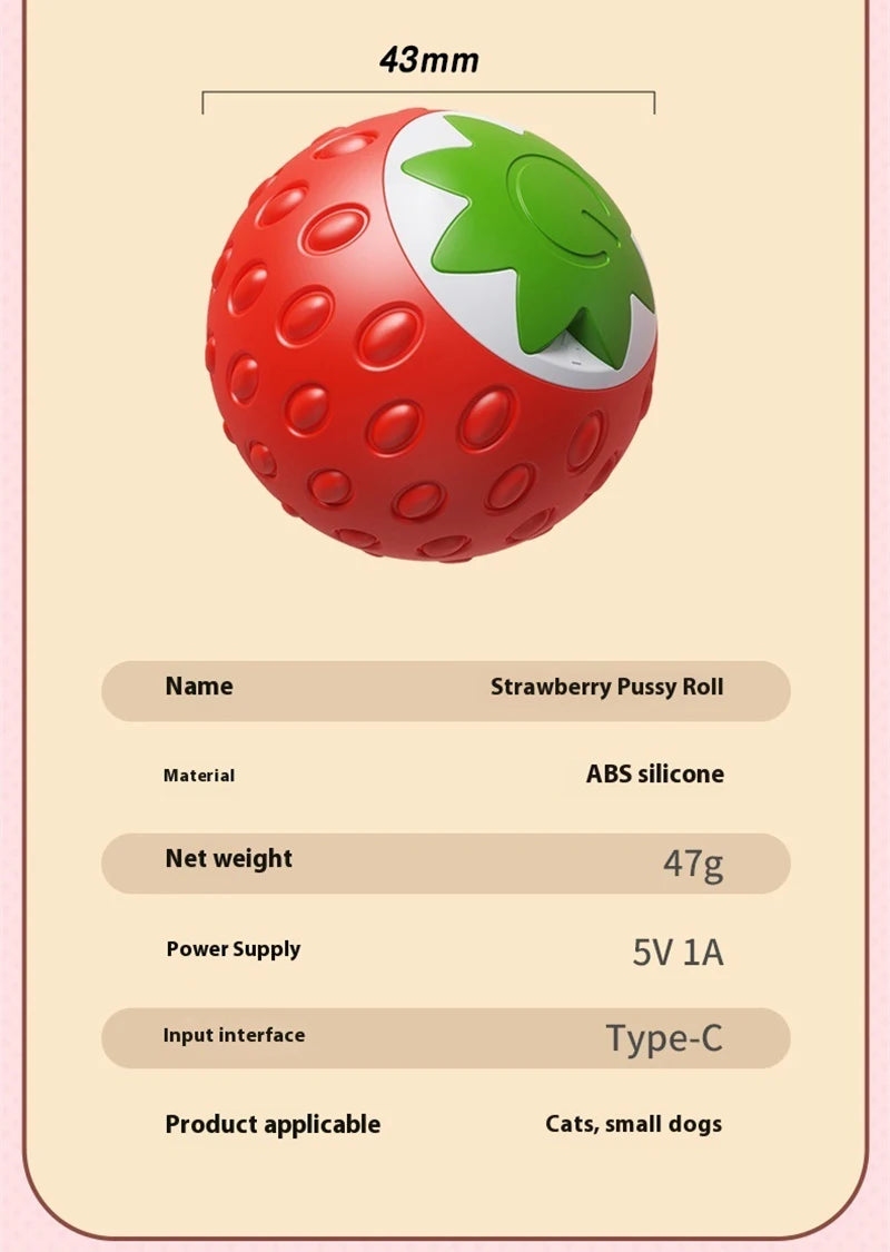 Balle de jeu intelligente pour chat – Roule, bondit et se recharge en USB